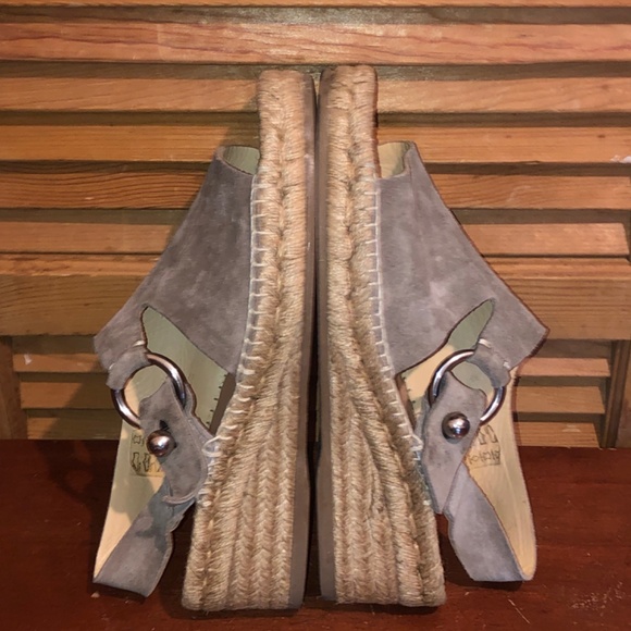Rag & Bone Suede Leather Wedge Sandals - Picture 7 of 10